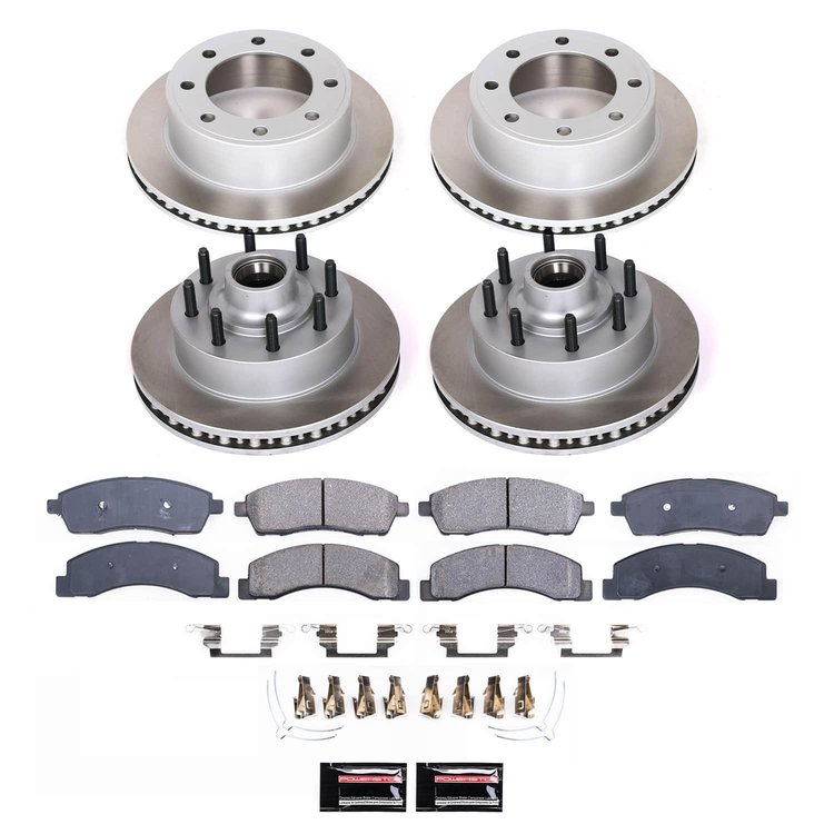 SC1894 Semi-Coated Rotor & Low-Dust Ceramic Brake Pad Kit