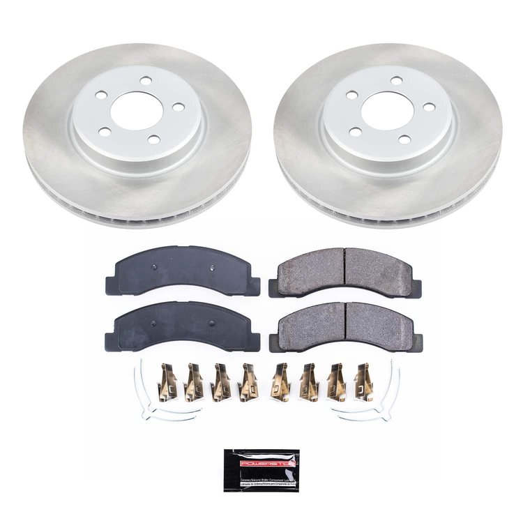 SC1905 Semi-Coated Rotor & Low-Dust Ceramic Brake Pad Kit