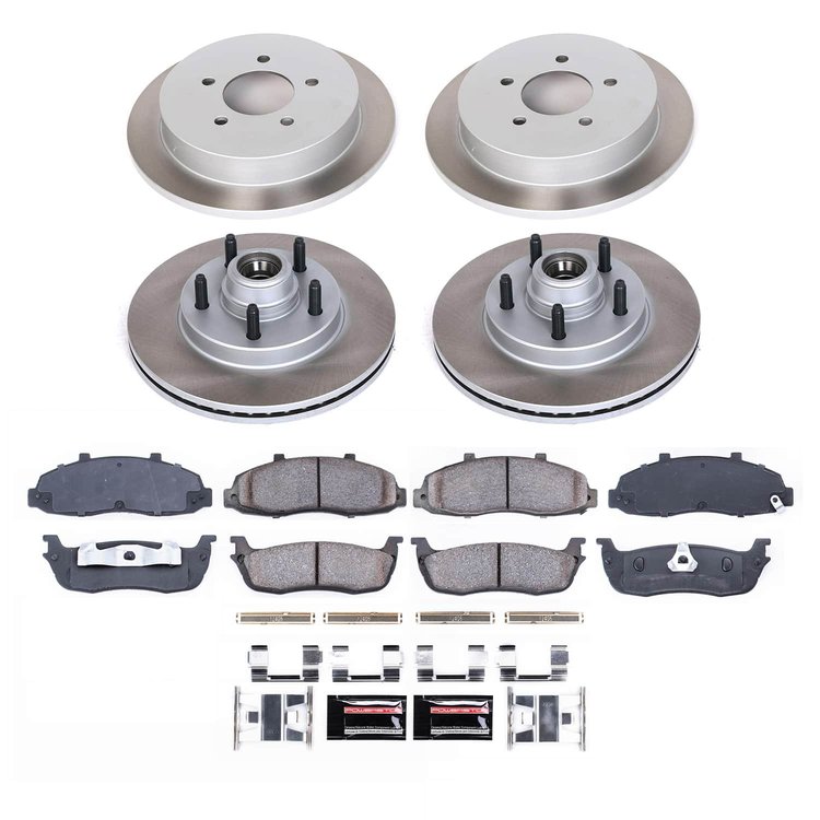 SC1915 Semi-Coated Rotor & Low-Dust Ceramic Brake Pad Kit