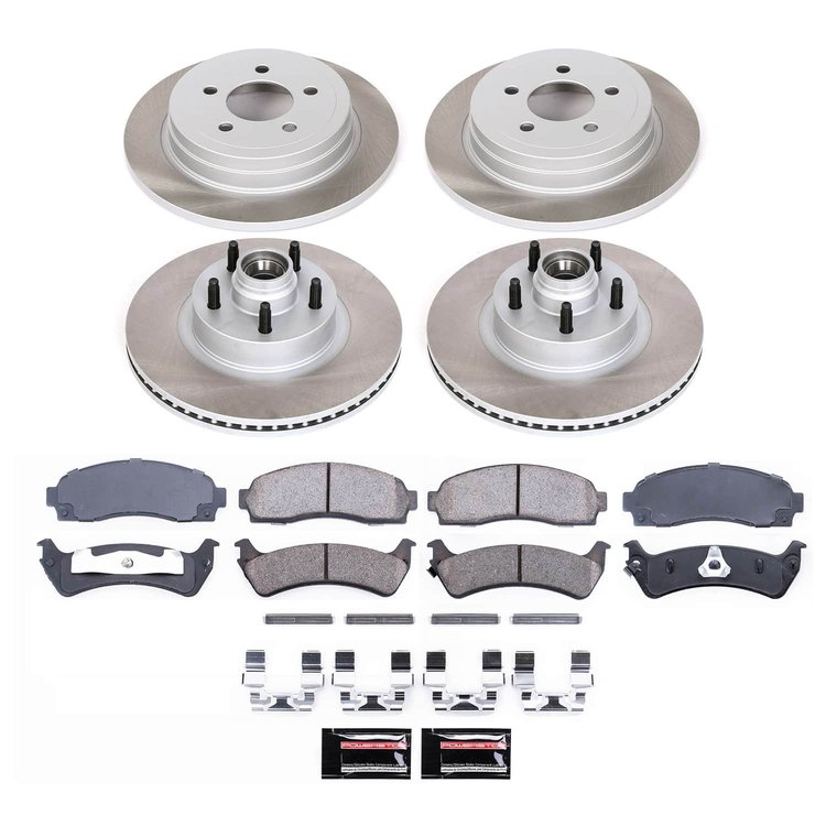 SC1921 Semi-Coated Rotor & Low-Dust Ceramic Brake Pad Kit