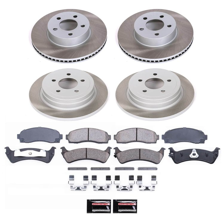 SC1924 Semi-Coated Rotor & Low-Dust Ceramic Brake Pad Kit