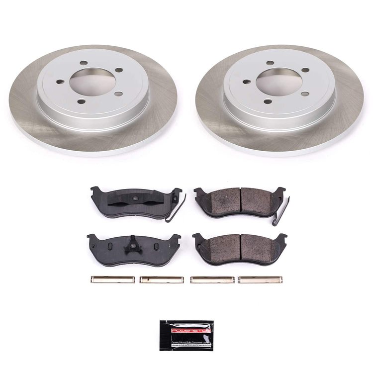 SC1929 Semi-Coated Rotor & Low-Dust Ceramic Brake Pad Kit