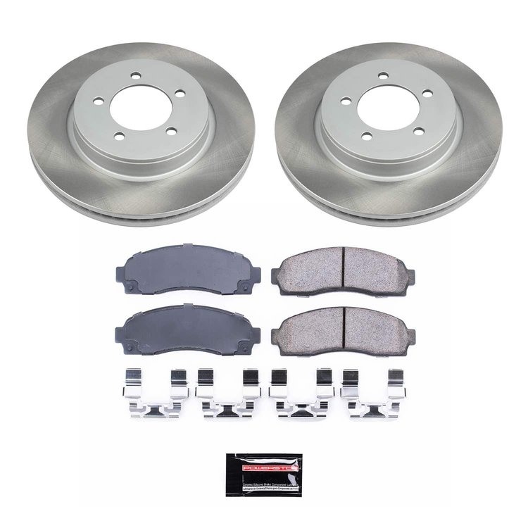 SC1931 Semi-Coated Rotor & Low-Dust Ceramic Brake Pad Kit