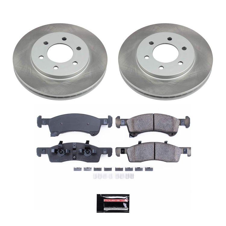 SC1933 Semi-Coated Rotor & Low-Dust Ceramic Brake Pad Kit