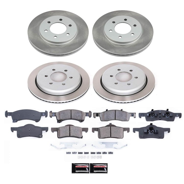 SC1934 Semi-Coated Rotor & Low-Dust Ceramic Brake Pad Kit