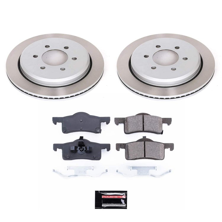 SC1935 Semi-Coated Rotor & Low-Dust Ceramic Brake Pad Kit