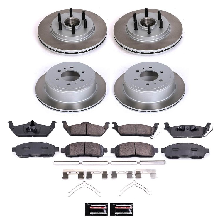 SC1940 Semi-Coated Rotor & Low-Dust Ceramic Brake Pad Kit