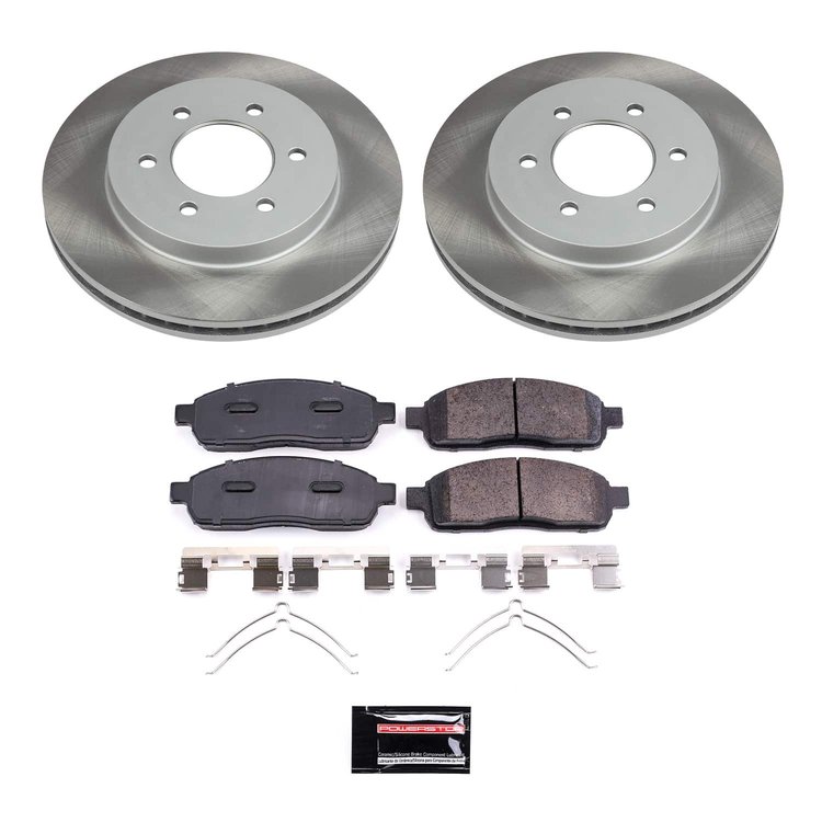 SC1943 Semi-Coated Rotor & Low-Dust Ceramic Brake Pad Kit