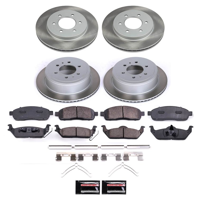 SC1944 Semi-Coated Rotor & Low-Dust Ceramic Brake Pad Kit