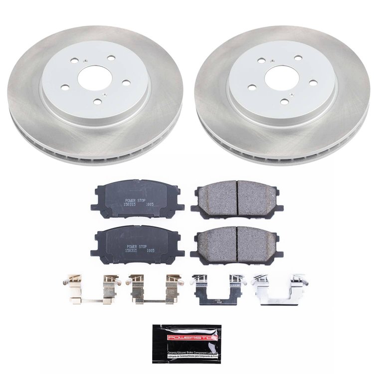 SC196 Semi-Coated Rotor & Low-Dust Ceramic Brake Pad Kit
