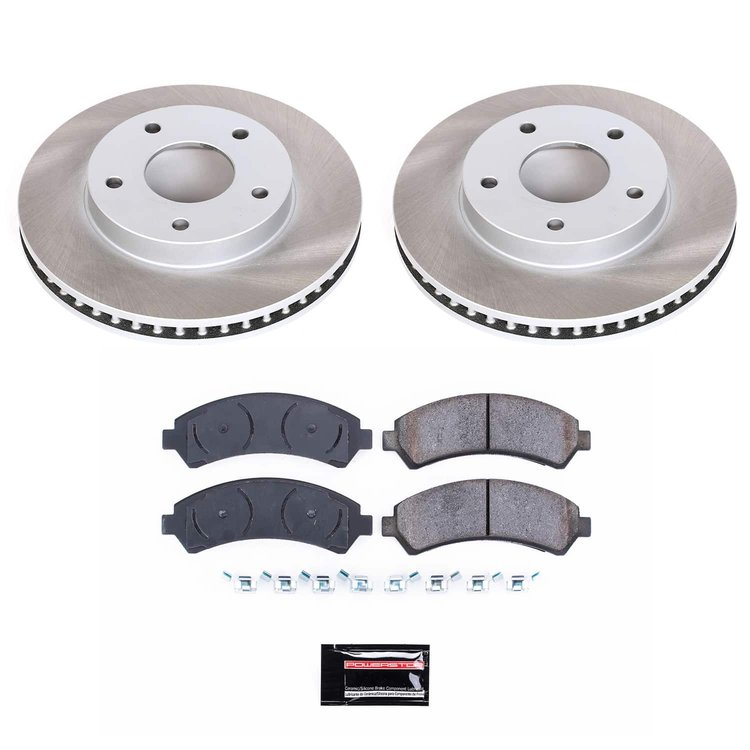 SC2004 Semi-Coated Rotor & Low-Dust Ceramic Brake Pad Kit