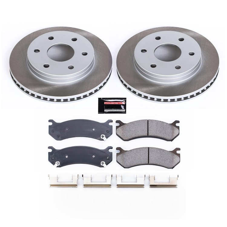 SC2009 Semi-Coated Rotor & Low-Dust Ceramic Brake Pad Kit