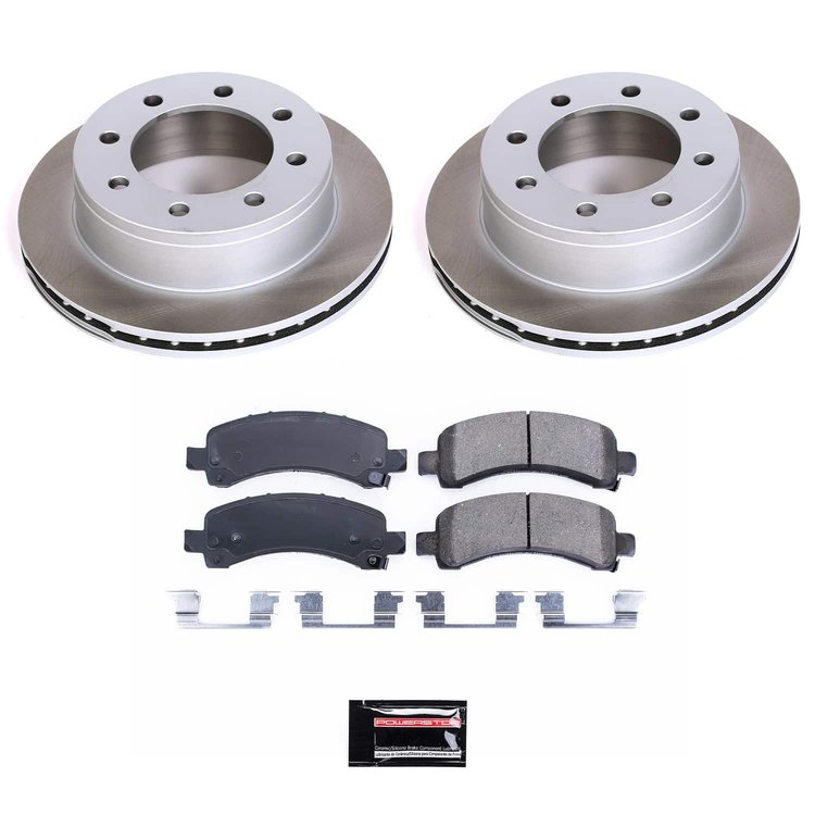 SC2043 Semi-Coated Rotor & Low-Dust Ceramic Brake Pad Kit
