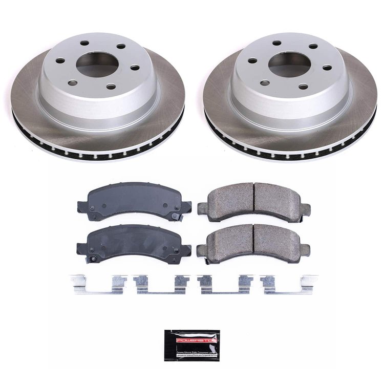 SC2047 Semi-Coated Rotor & Low-Dust Ceramic Brake Pad Kit