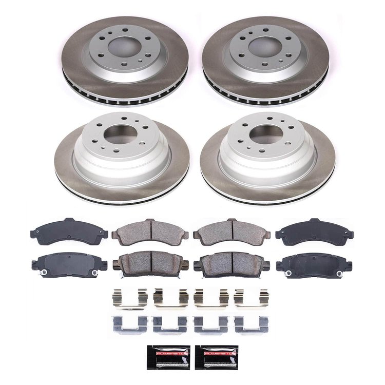 SC2058 Semi-Coated Rotor & Low-Dust Ceramic Brake Pad Kit