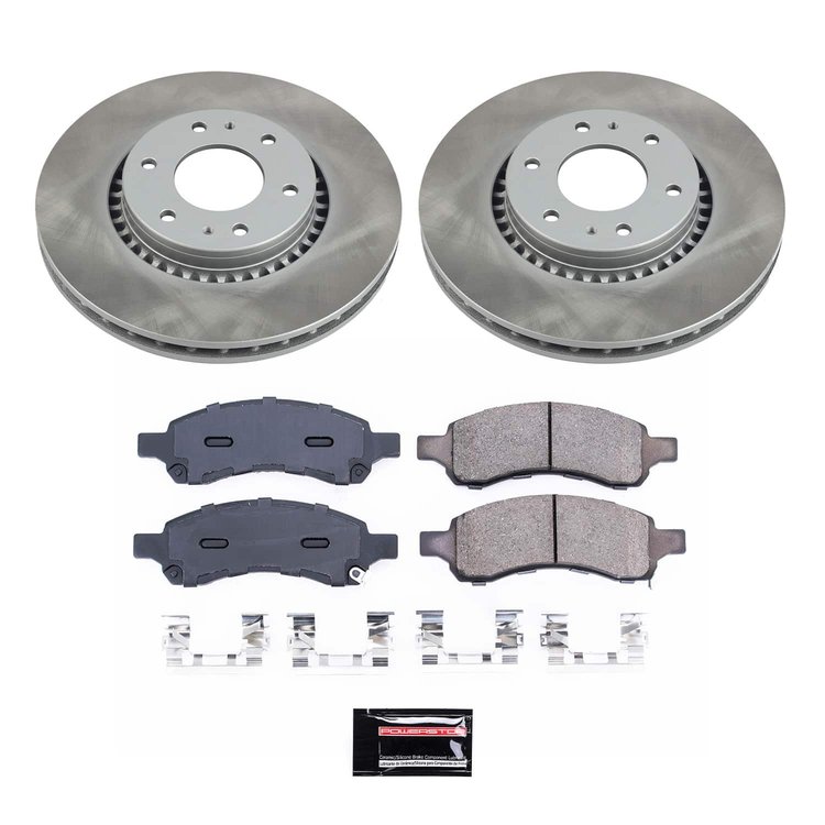 SC2059 Semi-Coated Rotor & Low-Dust Ceramic Brake Pad Kit