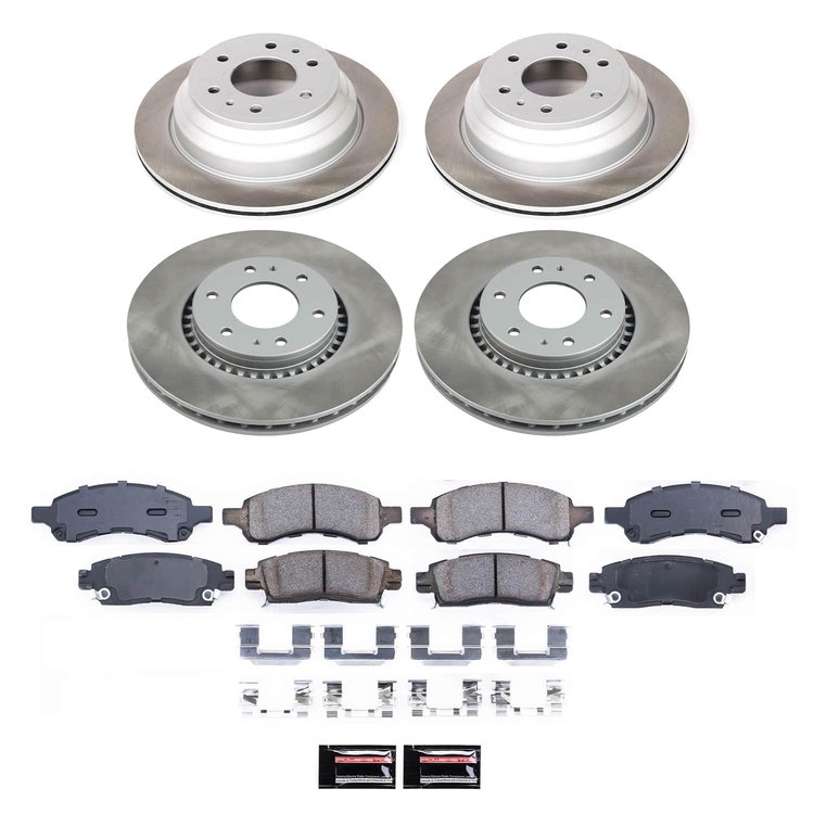 SC2060 Semi-Coated Rotor & Low-Dust Ceramic Brake Pad Kit