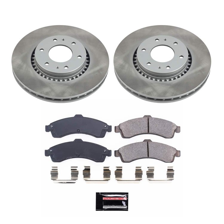 SC2061 Semi-Coated Rotor & Low-Dust Ceramic Brake Pad Kit