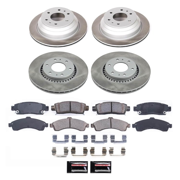SC2062 Semi-Coated Rotor & Low-Dust Ceramic Brake Pad Kit