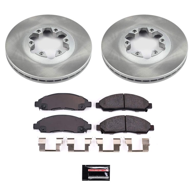 SC2066 Semi-Coated Rotor & Low-Dust Ceramic Brake Pad Kit
