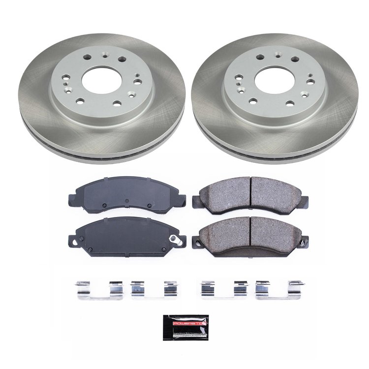 SC2067 Semi-Coated Rotor & Low-Dust Ceramic Brake Pad Kit