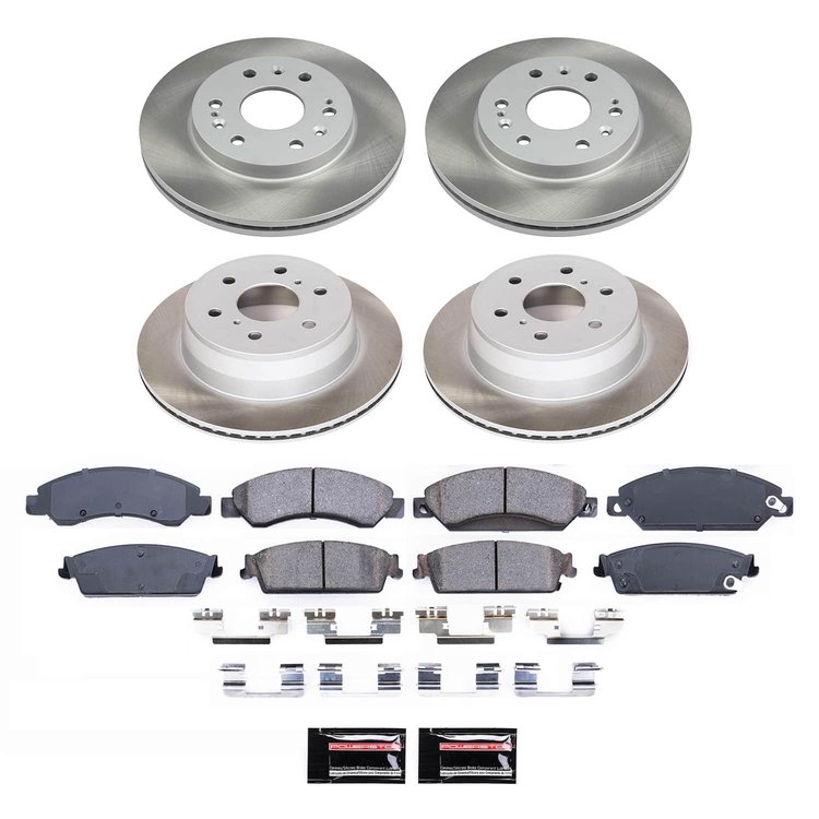 SC2068 Semi-Coated Rotor & Low-Dust Ceramic Brake Pad Kit