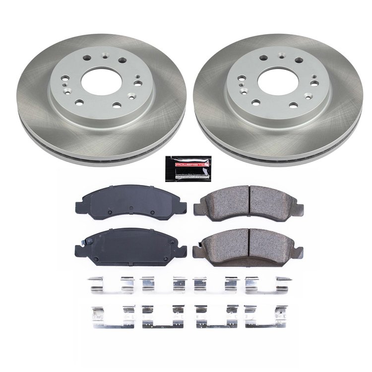 SC2069 Semi-Coated Rotor & Low-Dust Ceramic Brake Pad Kit