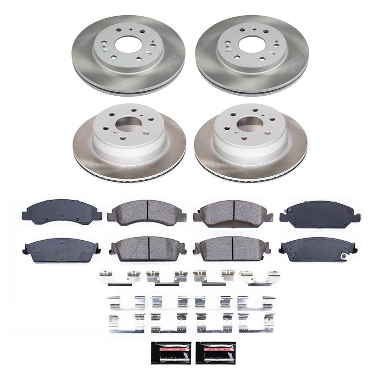 SC2070 Semi-Coated Rotor & Low-Dust Ceramic Brake Pad Kit