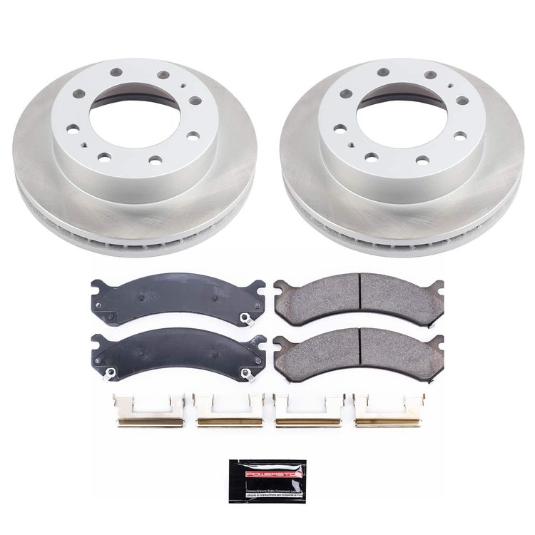 SC2071 Semi-Coated Rotor & Low-Dust Ceramic Brake Pad Kit