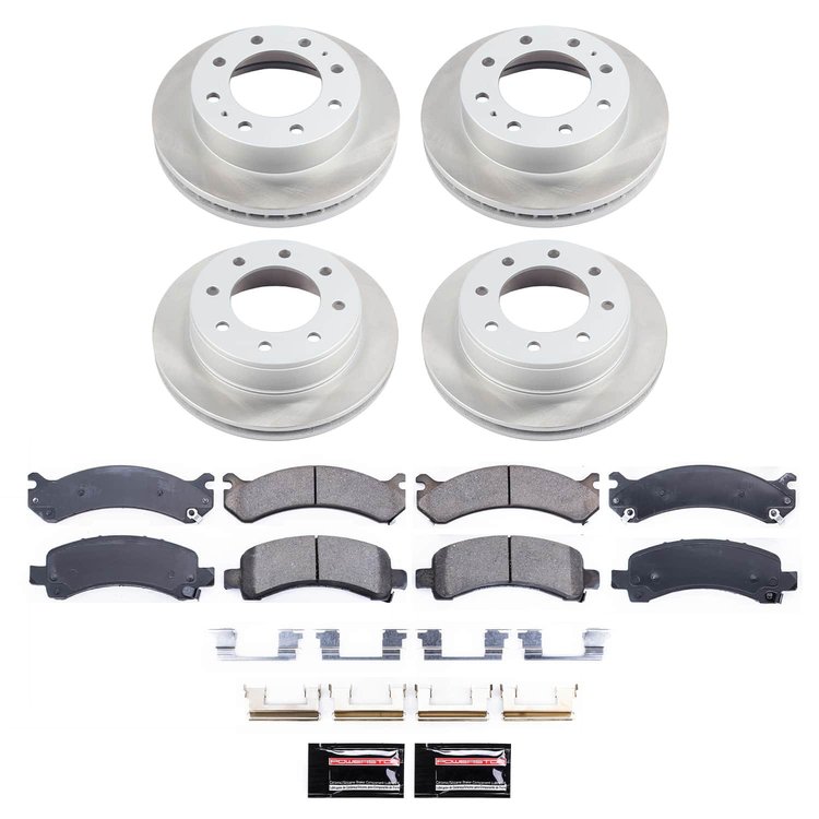 SC2072 Semi-Coated Rotor & Low-Dust Ceramic Brake Pad Kit