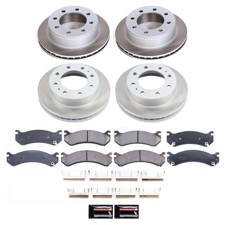 SC2073 Semi-Coated Rotor & Low-Dust Ceramic Brake Pad Kit