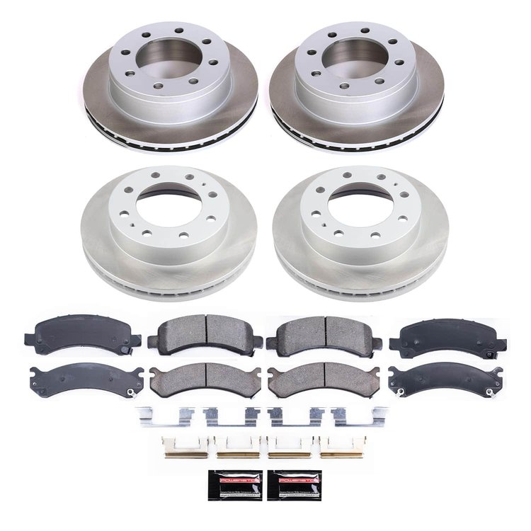 SC2074 Semi-Coated Rotor & Low-Dust Ceramic Brake Pad Kit