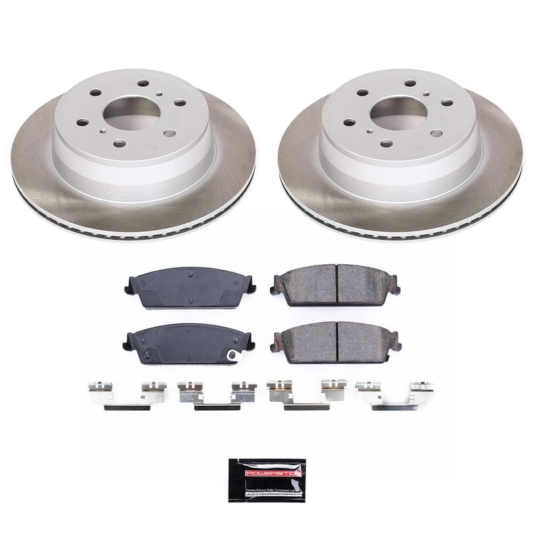 SC2083 Semi-Coated Rotor & Low-Dust Ceramic Brake Pad Kit