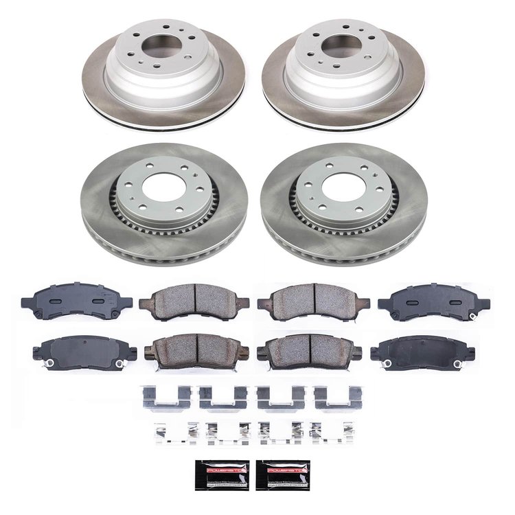 SC2085 Semi-Coated Rotor & Low-Dust Ceramic Brake Pad Kit