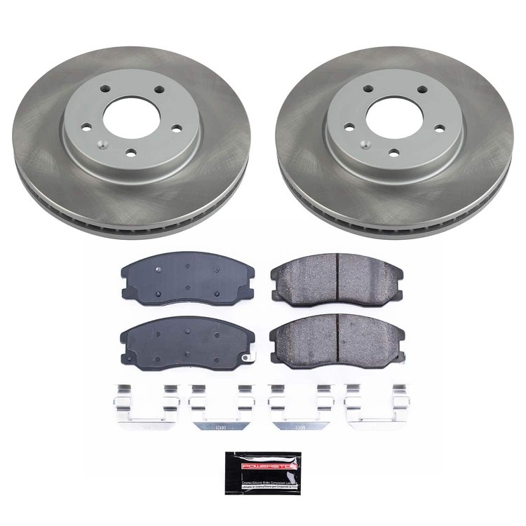 SC2090 Semi-Coated Rotor & Low-Dust Ceramic Brake Pad Kit