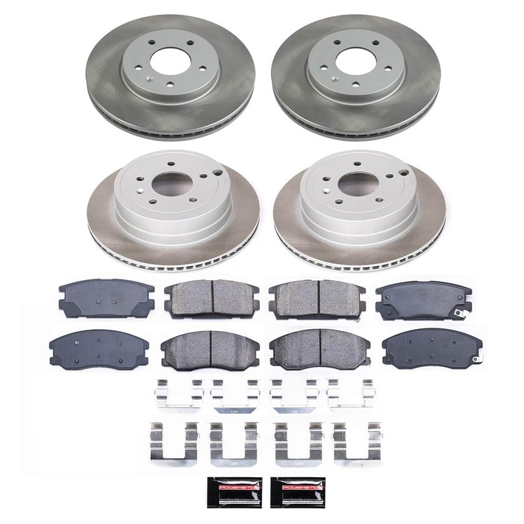 SC2091 Semi-Coated Rotor & Low-Dust Ceramic Brake Pad Kit