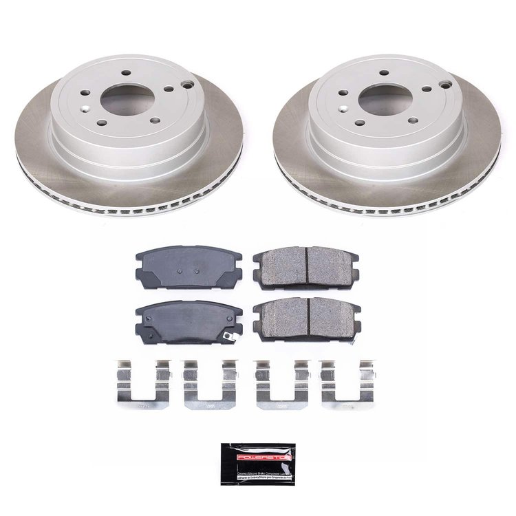 SC2092 Semi-Coated Rotor & Low-Dust Ceramic Brake Pad Kit