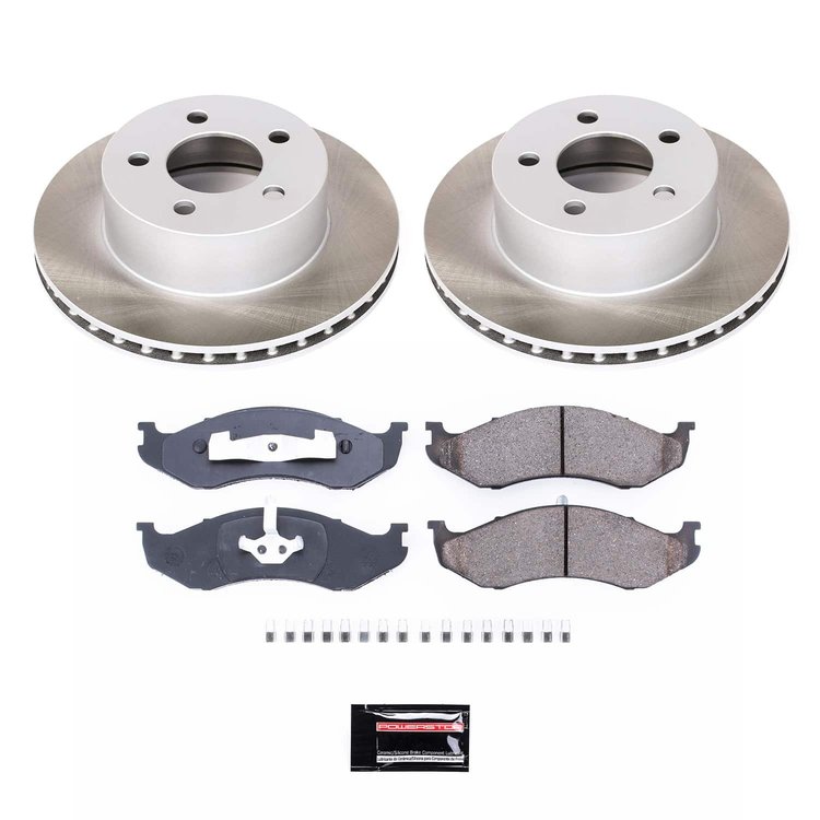 SC2119 Semi-Coated Rotor & Low-Dust Ceramic Brake Pad Kit