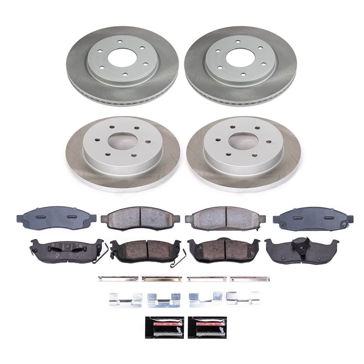 SC212 Semi-Coated Rotor & Low-Dust Ceramic Brake Pad Kit