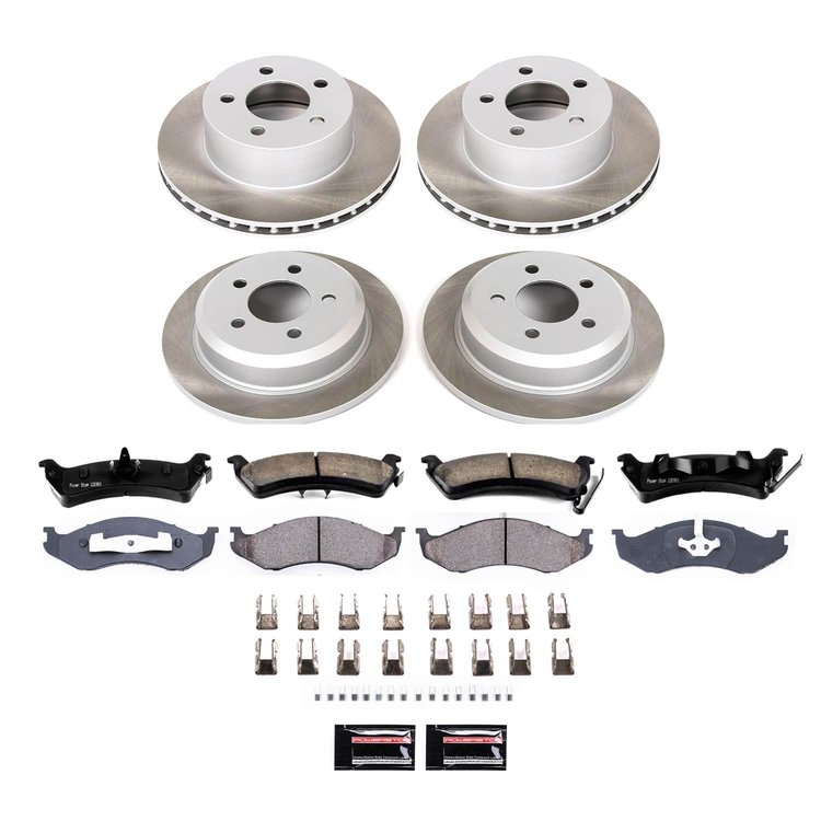 SC2121 Semi-Coated Rotor & Low-Dust Ceramic Brake Pad Kit