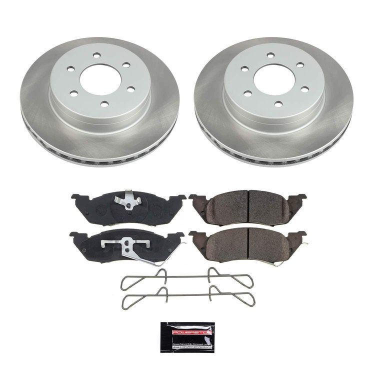 SC2137 Semi-Coated Rotor & Low-Dust Ceramic Brake Pad Kit