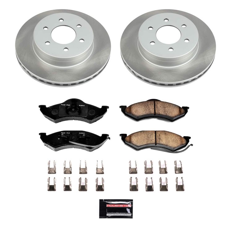 SC2138 Semi-Coated Rotor & Low-Dust Ceramic Brake Pad Kit