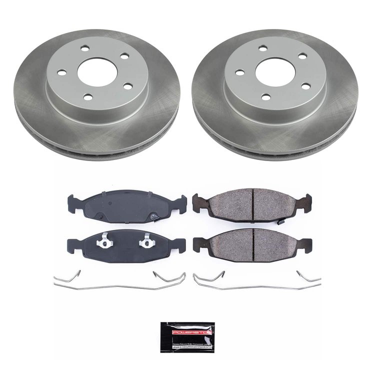 SC2147 Semi-Coated Rotor & Low-Dust Ceramic Brake Pad Kit