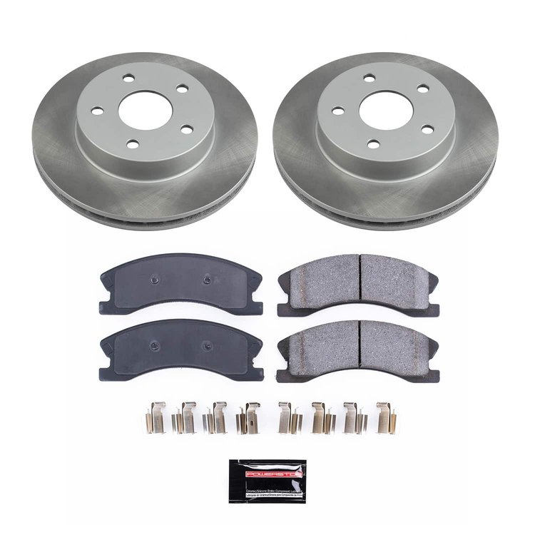 SC2149 Semi-Coated Rotor & Low-Dust Ceramic Brake Pad Kit