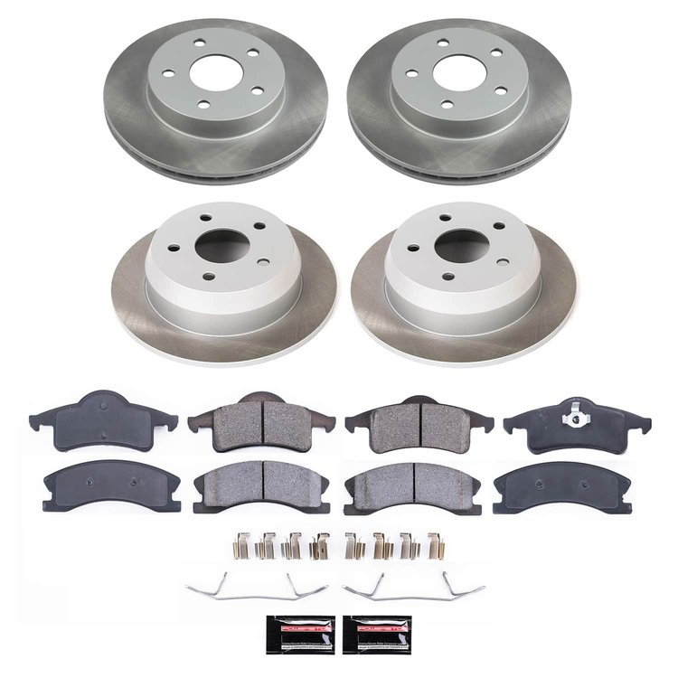 SC2150 Semi-Coated Rotor & Low-Dust Ceramic Brake Pad Kit
