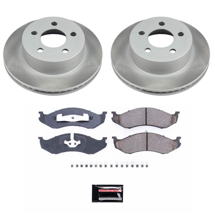 SC2152 Semi-Coated Rotor & Low-Dust Ceramic Brake Pad Kit