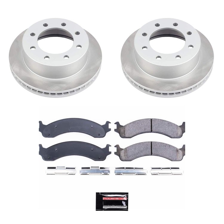 SC2156 Semi-Coated Rotor & Low-Dust Ceramic Brake Pad Kit