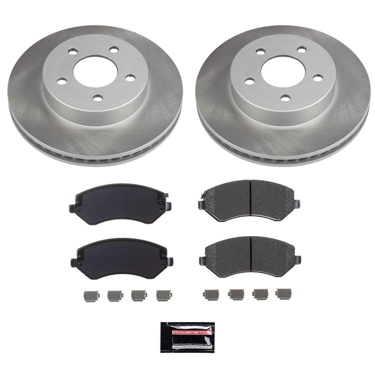 SC2160 Semi-Coated Rotor & Low-Dust Ceramic Brake Pad Kit