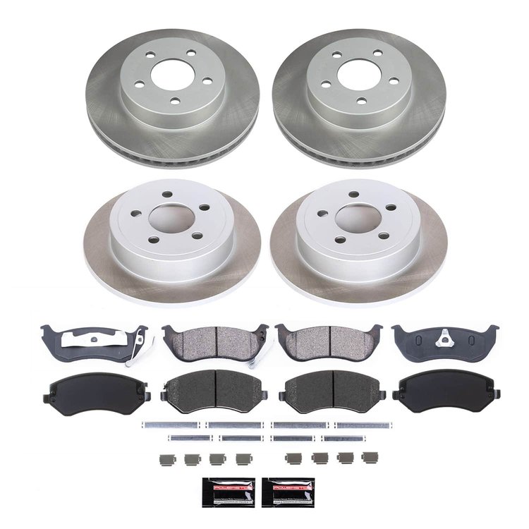 SC2162 Semi-Coated Rotor & Low-Dust Ceramic Brake Pad Kit