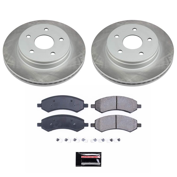 SC2163 Semi-Coated Rotor & Low-Dust Ceramic Brake Pad Kit